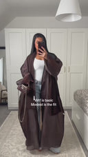 KIMONO CAPRI BROWN - SET 2 PIECES